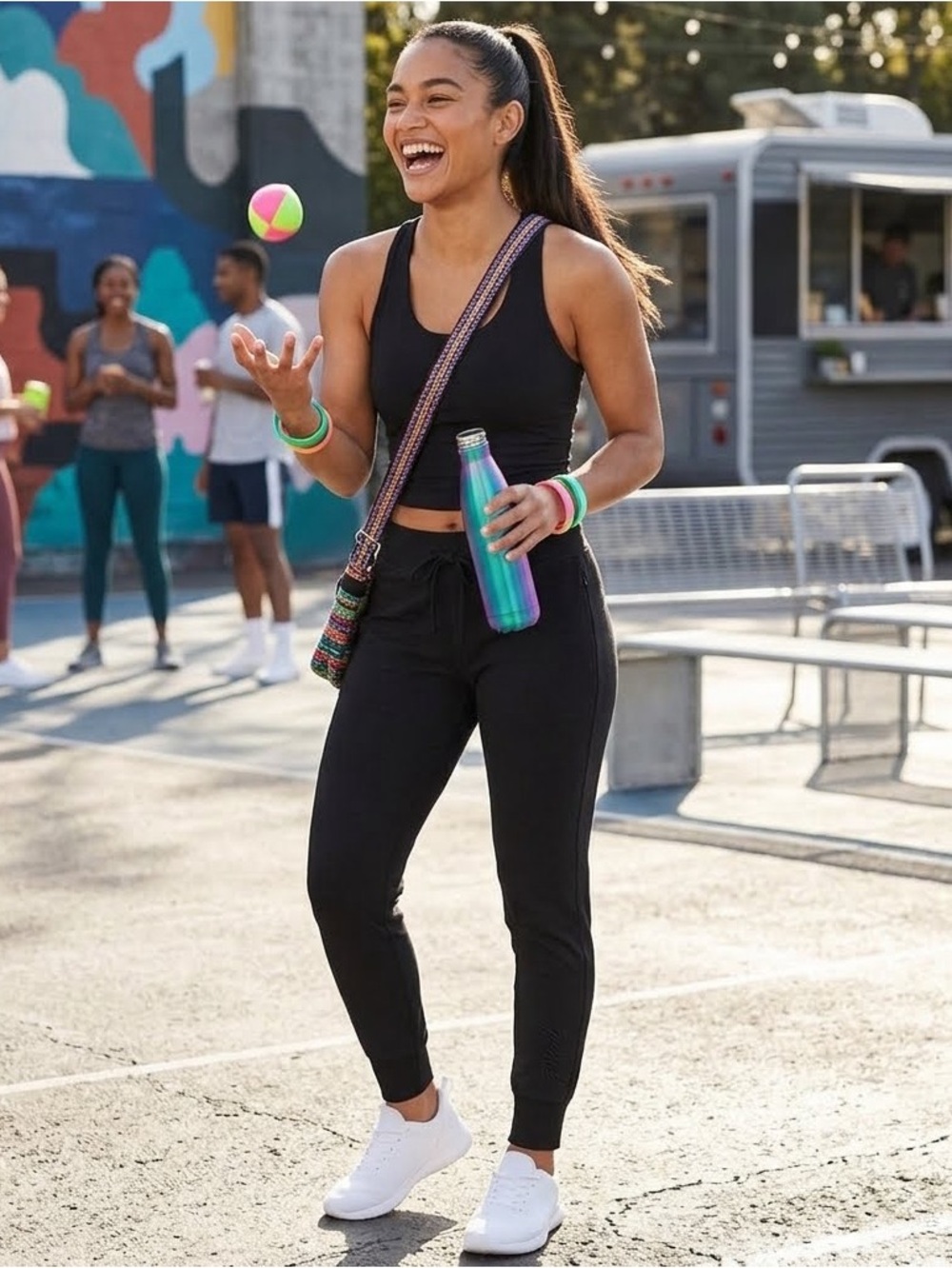 VS PINK Yoga Jogger in Black Size Medium